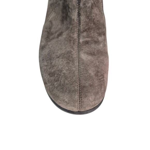 Privo Gray Suede/Leather Waterproof Ankle Boots Velcro Closure Sz 9M Comfort - Picture 3 of 7